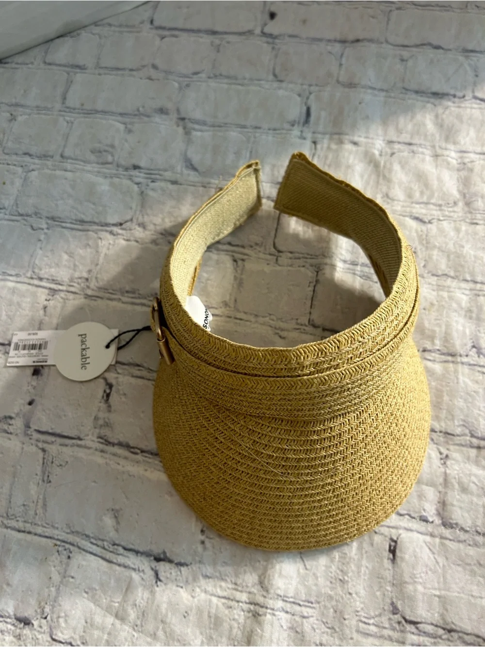 SONOMA PACKABLE UPF 50+ UV SUN PROTECTION NATURAL HEATHER SUN VISOR